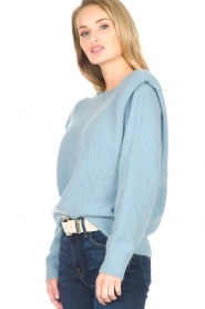 Aaiko |  Sweater with shoulder details Mischa | blue  | Picture 6