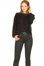 Aaiko |  Transparent blouse Zoya | black  | Picture 2