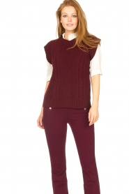 Aaiko |  Knitted spencer Anneli | bordeaux  | Picture 5