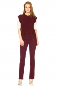 Aaiko |  Knitted spencer Anneli | bordeaux  | Picture 4