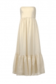 Greek Archaic Kori |  Strapless maxi dress Olia | beige