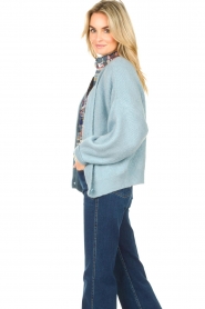 Aaiko |  Knitted cardigan Malani | blue  | Picture 7