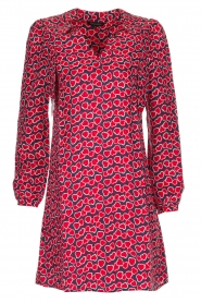 Tara Jarmon |  Dress Coeur with hearts print | red  | Picture 1