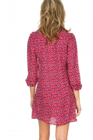 Tara Jarmon |  Dress Coeur with hearts print | red  | Picture 5