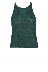 ba&sh |  Halter top with lurex Zichy | green  | Picture 1