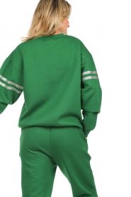Lollys Laundry |  Sweater with logo print Madrid | green  | Picture 8