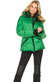 Goldbergh |  Down coat with hood Graze | green  | Picture 4