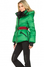 Goldbergh |  Down coat with hood Graze | green  | Picture 7