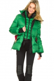 Goldbergh |  Down coat with hood Graze | green  | Picture 5