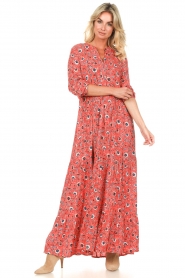 Lollys Laundry :  Floral maxi dress Nee | red - img5