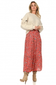 Lollys Laundry |  Floral maxi skirt Bonny | red  | Picture 4