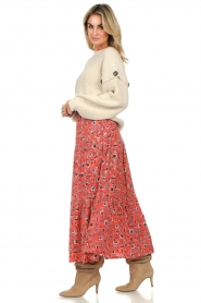 Lollys Laundry |  Floral maxi skirt Bonny | red  | Picture 5