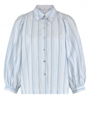 Aaiko |  Blouse with striped print Myrthe | blue  | Picture 1