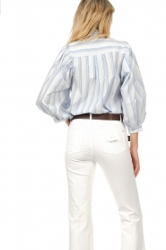 Aaiko |  Blouse with striped print Myrthe | blue  | Picture 8