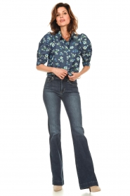 Lollys Laundry |  Floral blouse Bono | blue  | Picture 3