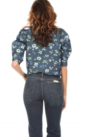 Lollys Laundry |  Floral blouse Bono | blue  | Picture 8