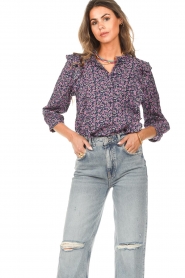 Lollys Laundry |  Ruffle blouse Hanni | purple  | Picture 6