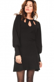 Twinset |  Knitted dress with cut-outs Faye | black  | Picture 6