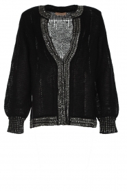  Knitted cardigan with stones Ruth | black