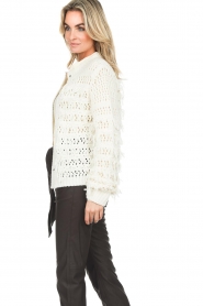 Twinset |  Knitted cardigan with fringes Liv | natural  | Picture 7