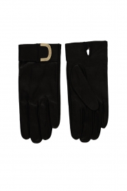 Twinset | Leren handschoenen Roxanne | zwart  | Afbeelding 1