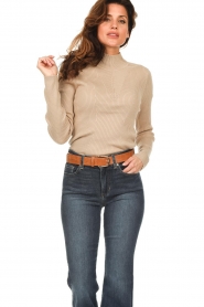 Dante 6 |  Ribbed turtleneck sweater Ophylin | beige  | Picture 2