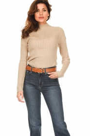 Dante 6 |  Ribbed turtleneck sweater Ophylin | beige  | Picture 4