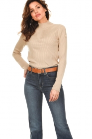 Dante 6 |  Ribbed turtleneck sweater Ophylin | beige  | Picture 6