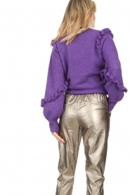 Dante 6 |  Knitted ajour sweater Volante | purple  | Picture 7