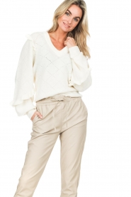 Dante 6 |  Knitted ajour sweater Volante | natural  | Picture 5
