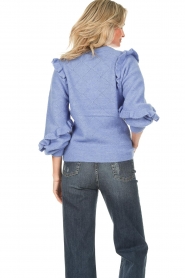 Dante 6 |  Knitted ajour sweater Volante | blue  | Picture 7