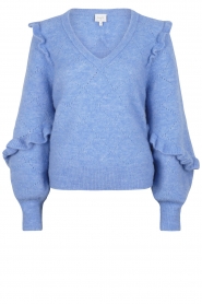  Knitted ajour sweater Volante | blue