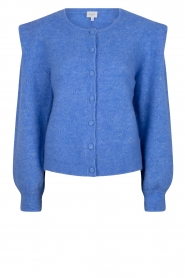  Knitted ajour cardigan Lady D | blue