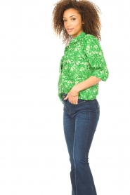 Lollys Laundry |  Blouse with print Bono | green  | Picture 7