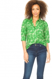 Lollys Laundry |  Blouse with print Bono | green  | Picture 6