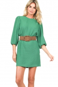 Dante 6 :  Dress with puff sleeves | green - img2