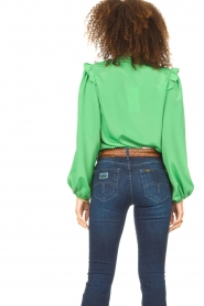 Lollys Laundry |  Blouse with ruffles Sue | green   | Picture 8