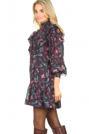 Magali Pascal | Bloemenprint jurk Laurena | zwart   | Afbeelding 5