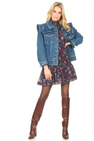 Magali Pascal | Bloemenprint jurk Laurena | zwart   | Afbeelding 3