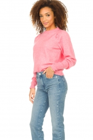 Lollys Laundry |  Sweater with balloon sleeves Pricilla | pink  | Picture 7
