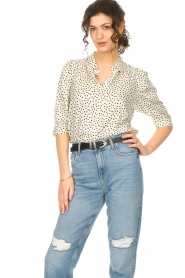 Lollys Laundry |  Blouse with polka dot print Bono | natural  | Picture 7