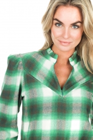 Dante 6 :  Checkered top with ruffles | green - img9