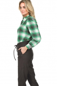 Dante 6 |  Checkered top with ruffles | green  | Picture 7