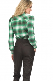 Dante 6 |  Checkered top with ruffles | green  | Picture 8
