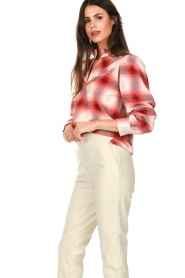 Dante 6 |  Checkered top with ruffles Fayla | red  | Picture 7