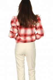 Dante 6 |  Checkered top with ruffles Fayla | red  | Picture 8
