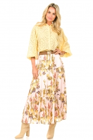 Lollys Laundry |  Maxi skirt with flowerprint Bonny | pink  | Picture 3
