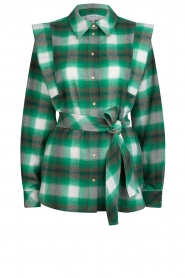 Dante 6 |  Checkered flannel blouse Rosy | green