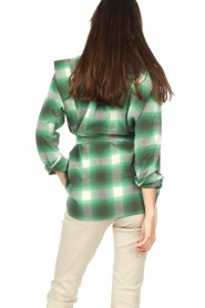 Dante 6 |  Checkered flannel blouse Rosy | green  | Picture 7