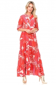 Lollys Laundry :  Maxi dress with flowerprint Nee | pink - img4